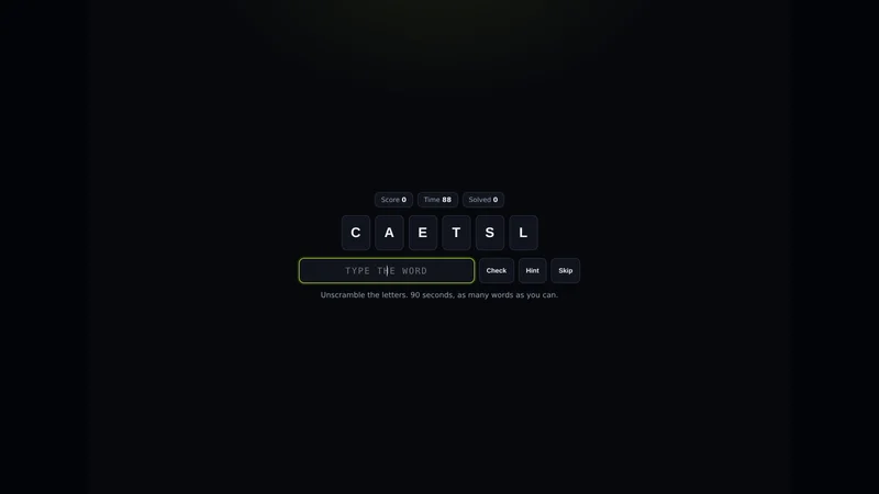 Anagrams — free browser game