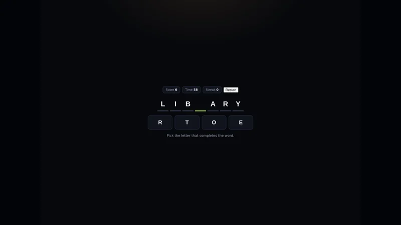 Missing Letter — free browser game