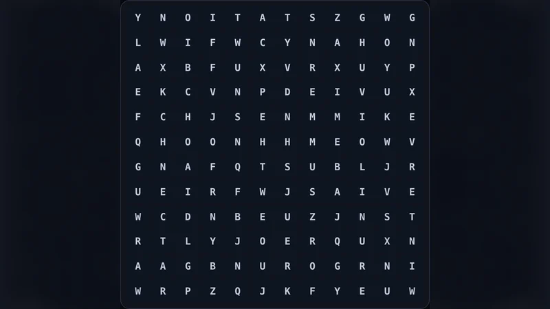 Word Search — free browser game